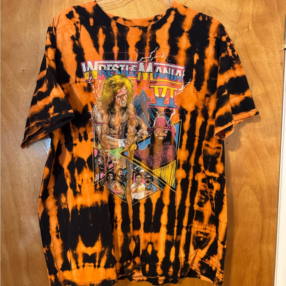 WWE WrestleMania Tie Dye Graphic Tee – Size XL